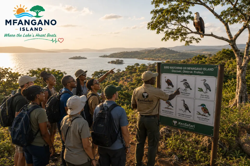 Illustration: Bird Watching, Mfangano Island